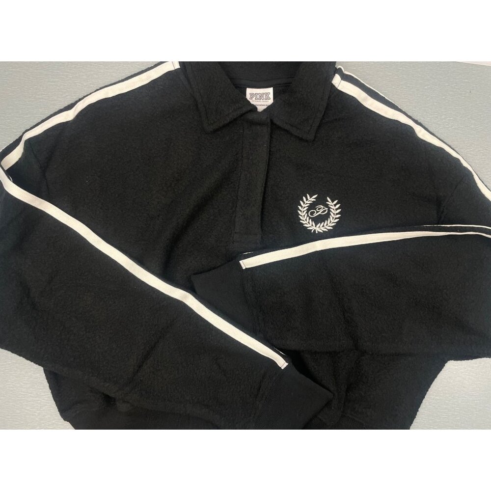 VICTORIA'S SECRET Fleece Cropped Polo Sweatshirt XL - Picture 8 of 15